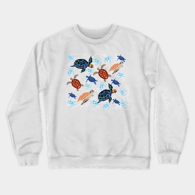 Sea turtles pattern Crewneck Sweatshirt by Serotonin